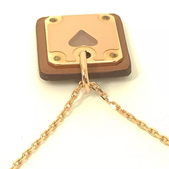 HERMES Heart Chain Asdukour PM Pendant accessories Necklace Unused - Picture 3 of 13